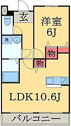 アスモ・グランデ 1LDKの間取図画像
