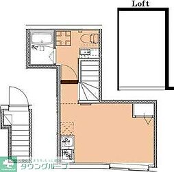 京王井の頭線 駒場東大前駅 徒歩6分の賃貸マンション 2階ワンルームの間取り