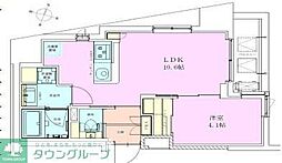 東京メトロ日比谷線 恵比寿駅 徒歩5分の賃貸マンション 7階1LDKの間取り