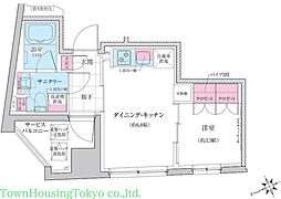 ステラメゾン三軒茶屋 1DKの間取図画像