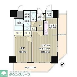 トレステージ目黒 1LDKの間取図画像