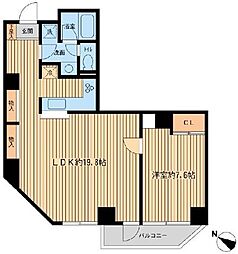 WILLTERRACE新代田 1LDKの間取図画像