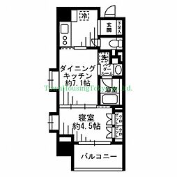 レジディア池尻大橋 1DKの間取図画像