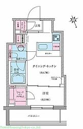 クレヴィアリグゼ世田谷松陰神社前 1DKの間取図画像