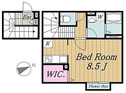 リブリ・Nozawa ワンルームの間取図画像