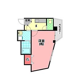 SUNPLAZA清水駅前 1Kの間取図画像