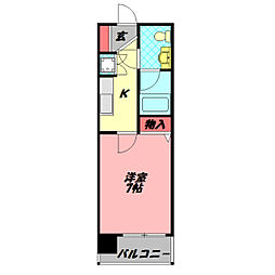 グレーシィ門真 1Kの間取図画像