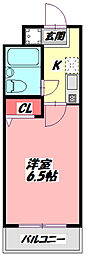 リバーヴィレッジ今市2 1Kの間取図画像