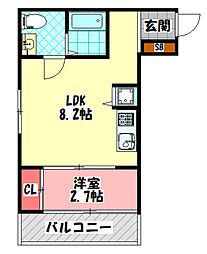 Gradito千林大宮 1LDKの間取図画像