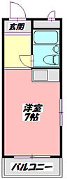 ライフウカイ ワンルームの間取図画像
