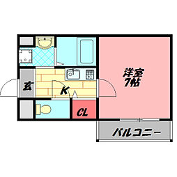 M'PLAZA門真駅前 1Kの間取図画像