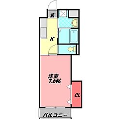 ロジュマン門真 1Kの間取図画像