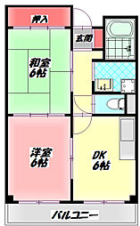 アーバンNS・門真 2DKの間取図画像