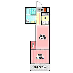 FEELDOI 2Kの間取図画像