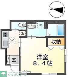 Gran Luce(グランルーチェ) 1Kの間取図画像