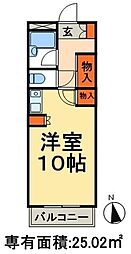 パークスクエア北松戸 ワンルームの間取図画像