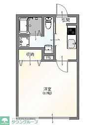 セナリオフォルム柏たなか 1Kの間取図画像