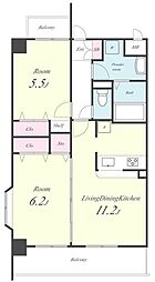 ミュウ 2LDKの間取図画像