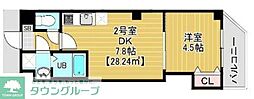 松戸市北松戸1丁目マンション 1DKの間取図画像