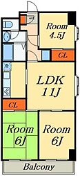 カミーユ上本郷 3LDKの間取図画像