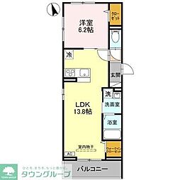 (仮称)D-ROOM大瀬4丁目(SMII) 1LDKの間取図画像