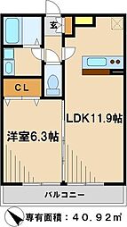 GrandSoleil 1LDKの間取図画像