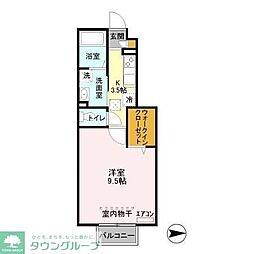 ルチアソーレ 1Kの間取図画像