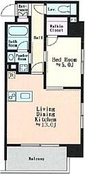 アーク柏レジデンス 1LDKの間取図画像