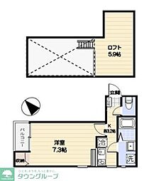 そるふぃーゆ三郷 1Kの間取図画像