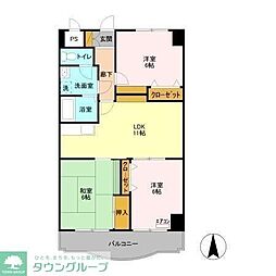 クオリティ・ダイカン 3LDKの間取図画像