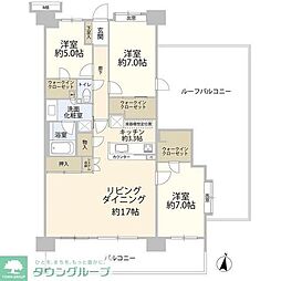 ダイアパレス北小金ヒルズ 3LDKの間取図画像
