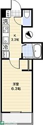 松戸市根本アパート 1Kの間取図画像