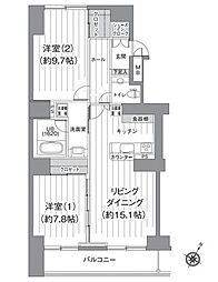 T'sgarden北柏1 2LDKの間取図画像