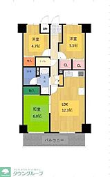 エクセラン三郷 3LDKの間取図画像