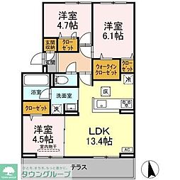 ヴィレオ 3LDKの間取図画像