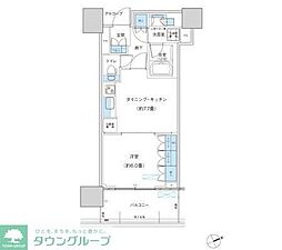 パークシティ柏の葉キャンパスザ・ゲートタワーウエスト 1DKの間取図画像