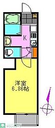 仮)道野辺共同住宅 1Kの間取図画像