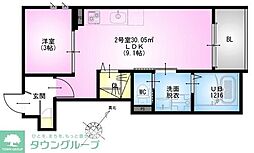 REGALEST 柏Annex 1LDKの間取図画像