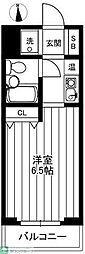 クレセントコート柏 ワンルームの間取図画像