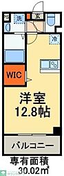 ツリーデン馬橋1 ワンルームの間取図画像