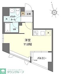 エンデュランス松戸 ワンルームの間取図画像