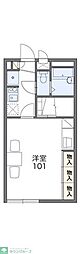 レオパレス道野辺北原 1Kの間取図画像