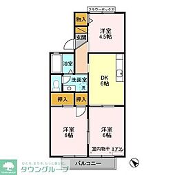 メゾン石神 3DKの間取図画像