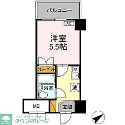 コンフォール小泉 1Kの間取図画像