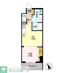 プライムコート千成 1DKの間取図画像