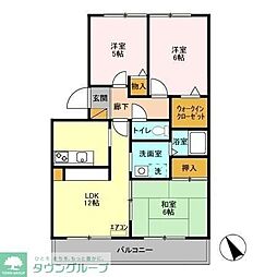 ミルフィーユ弐番館 3LDKの間取図画像
