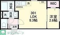 KEIAI RESIDENCE 鎌ケ谷 1LDKの間取図画像