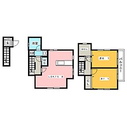 Fuji文京 2階2LDKの間取り