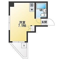 ハイムイサム ワンルームの間取図画像