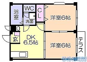 フレグランス幸 101 ｜ 福岡県久留米市上津町（賃貸アパート2DK・1階・39.74㎡） その2